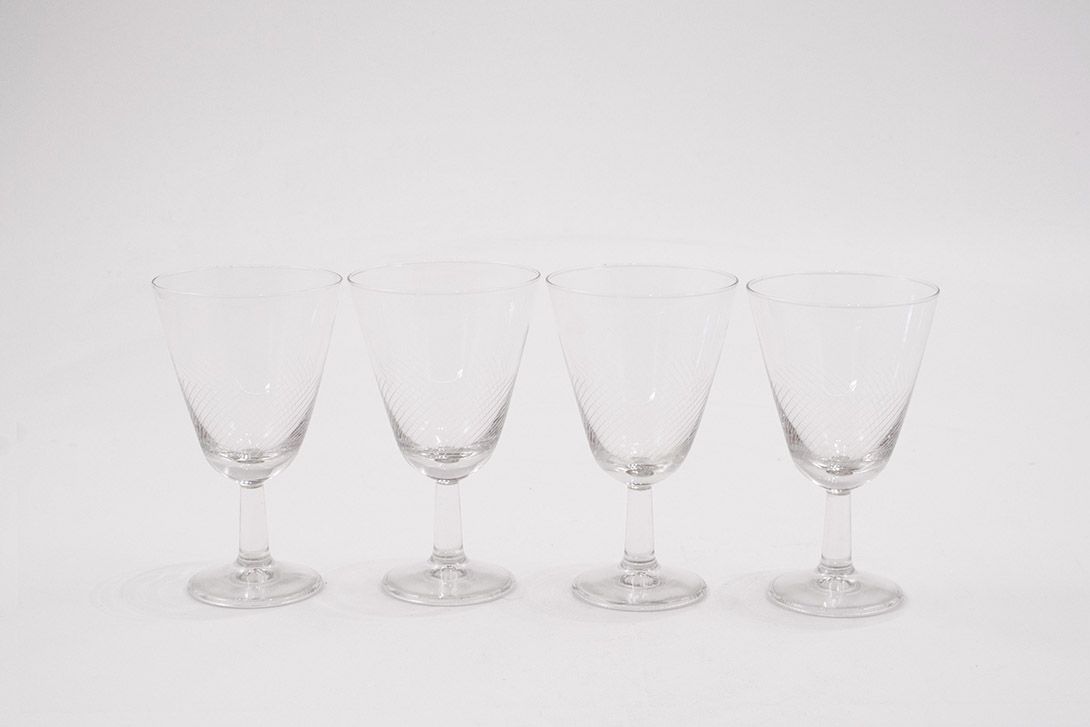Foto Champagne Glass Set with Stripes