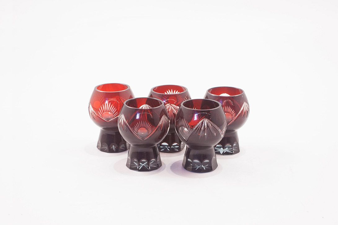 Foto Red Liquor Glass Set