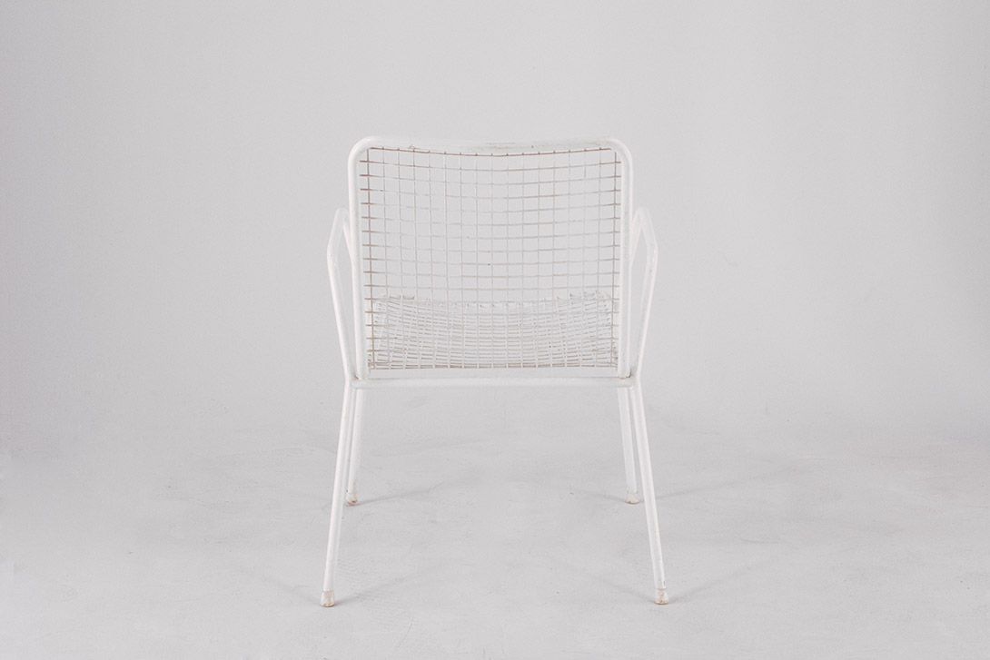 Foto White Metal Garden Chair