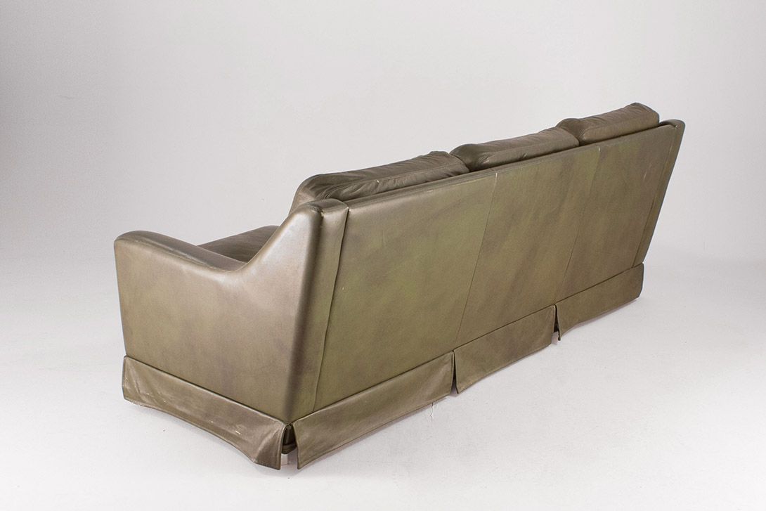 Foto Green Leather Sofa