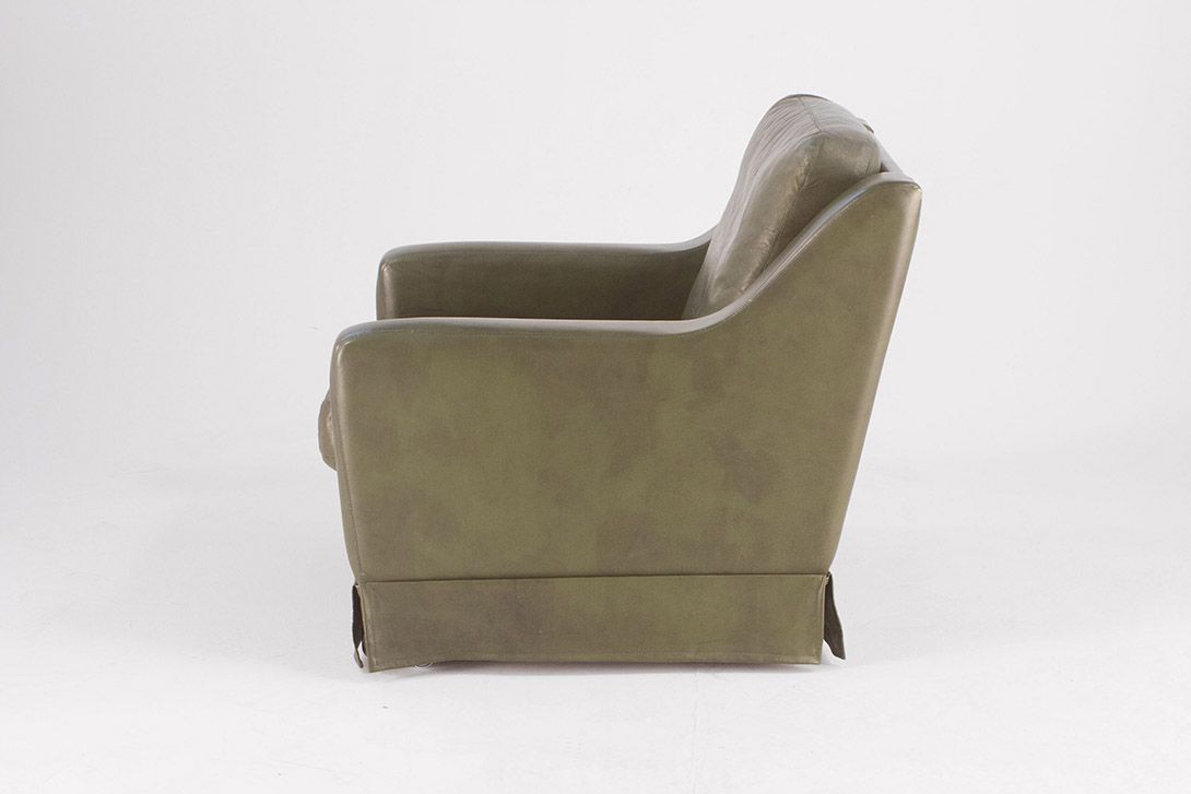 Foto Green Leather Armchair