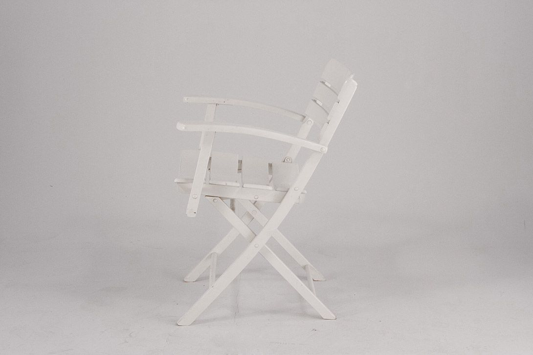 Foto White Folding Garden Chair
