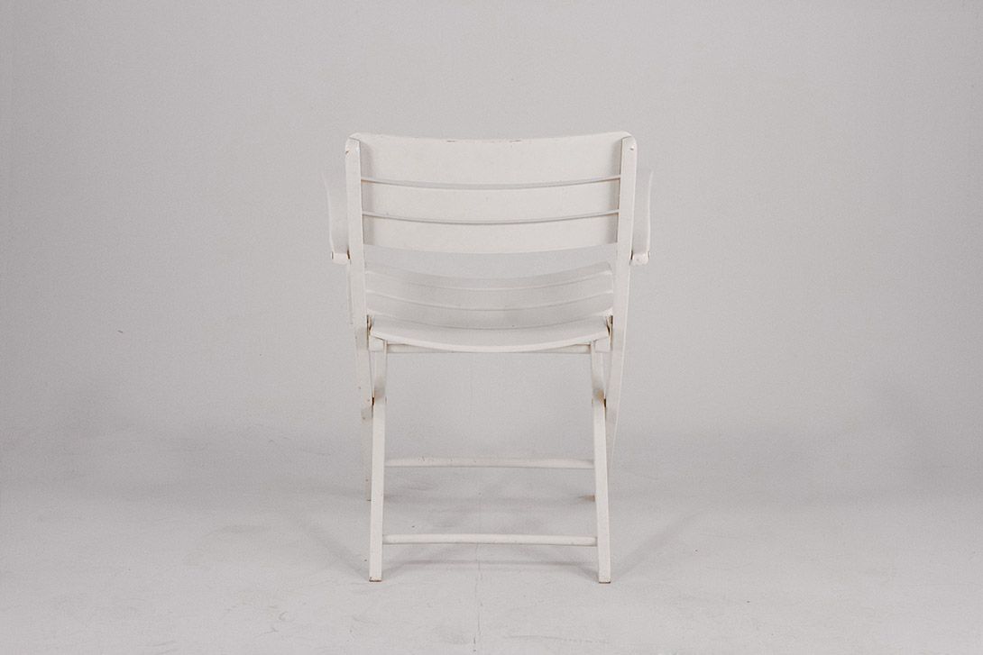 Foto White Folding Garden Chair