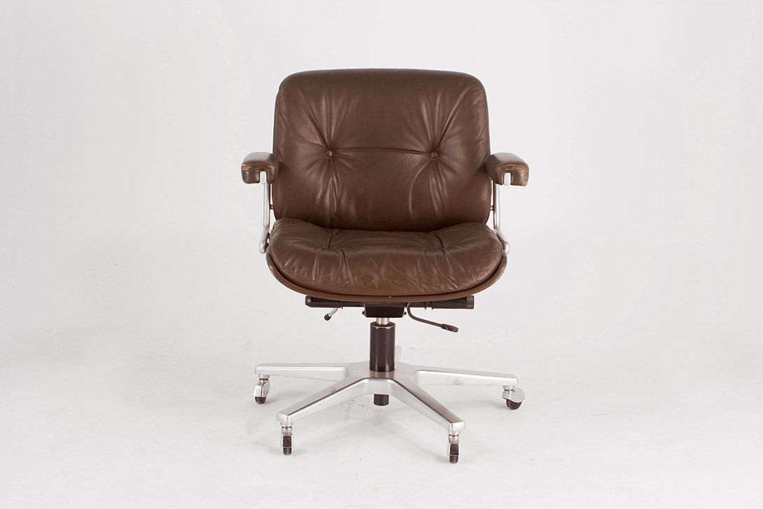 Foto Leather Swivel Chair by Karl Dittert for Stoll Giroflex