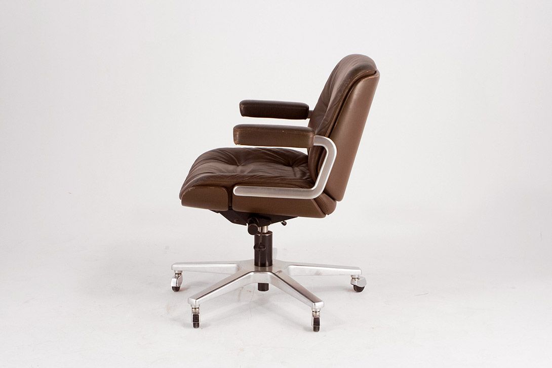 Foto Leather Swivel Chair by Karl Dittert for Stoll Giroflex