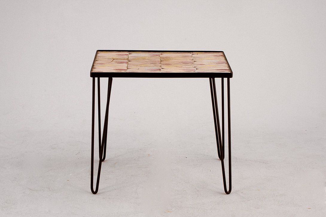 Foto Side Table with Patterned Tiles h50x55x42