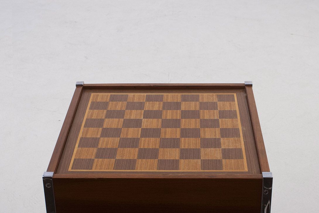 Foto Side Table with Chessboard Top h50x46x46