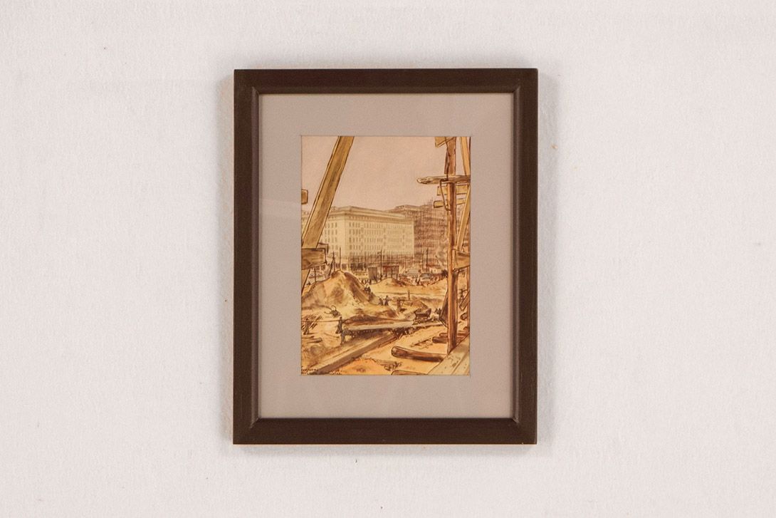 Foto Painting of a Construction Site h43x35 16C18