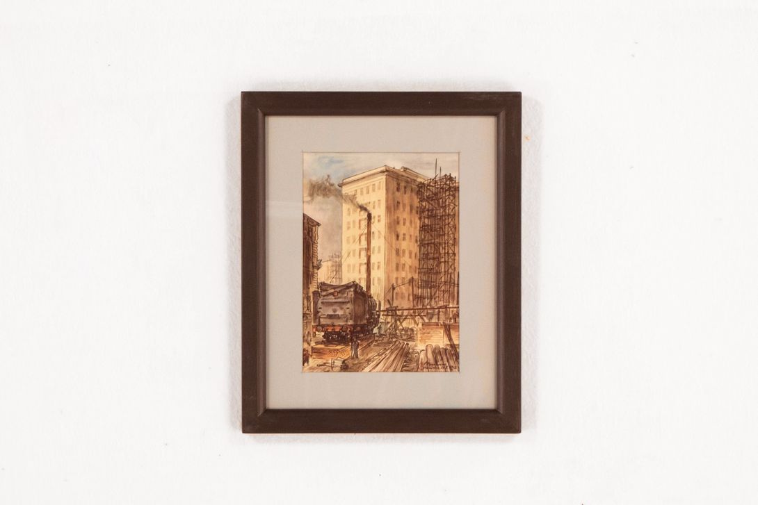 Foto Painting of a Construction Site 1952 h43x35 16C19