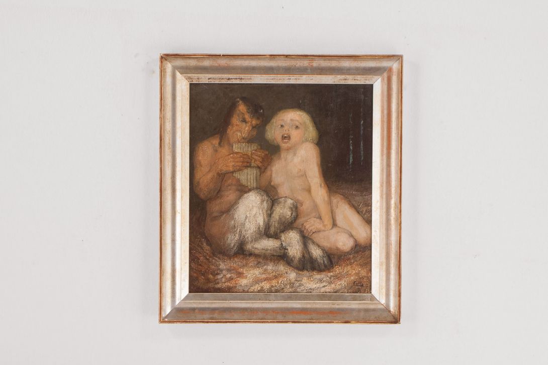 Foto Oil Painting of an Angel and The Devil h71x64 32D7