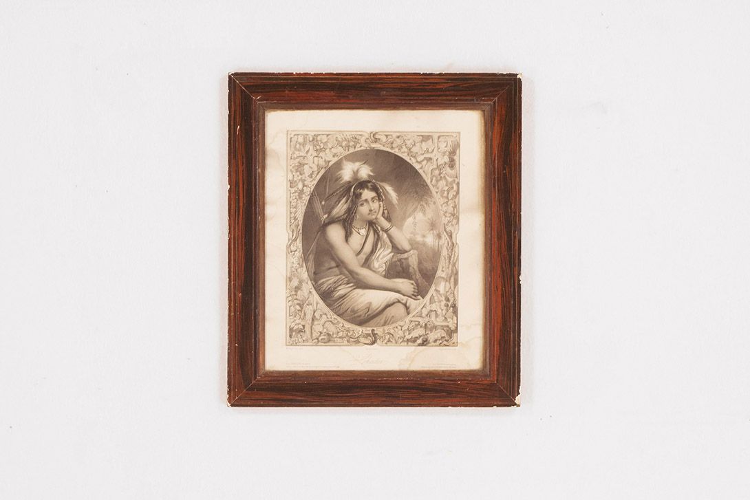 Foto Copperplate Print of a Native American Chief h47x41 27D3