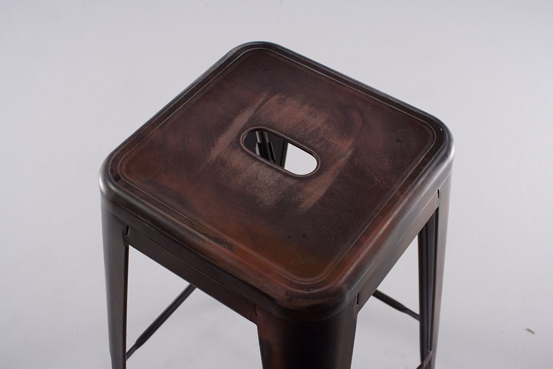 Foto Tolix Bar Stool h68 Chocolate Brownie