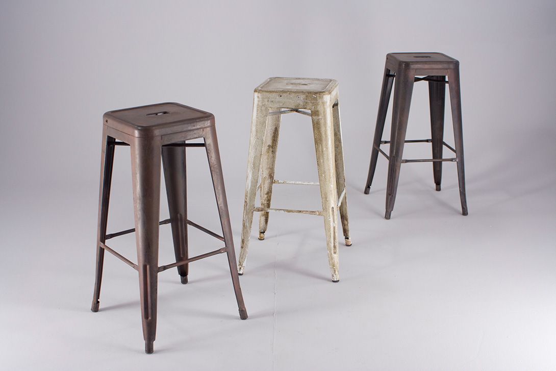 Foto Tolix Bar Stool Chocolate Brownie h76