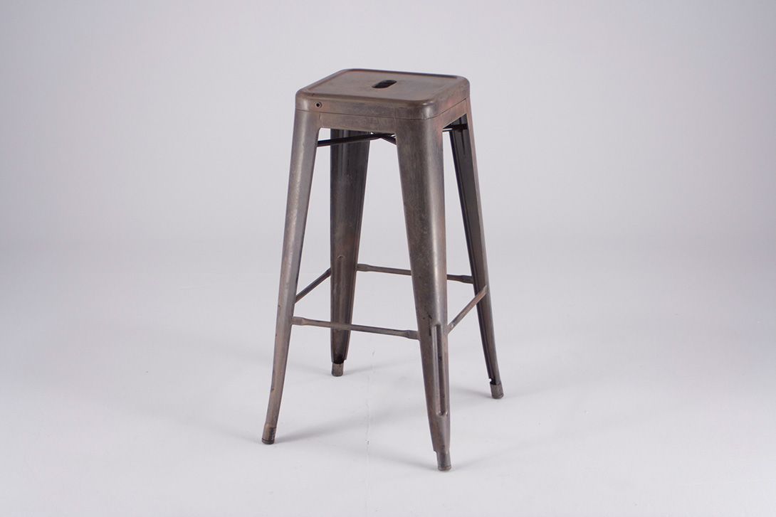 Foto Tolix Bar Stool Chocolate Brownie h76