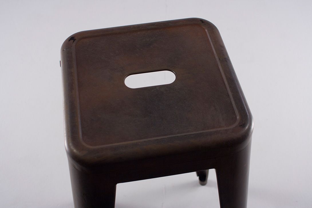 Foto Tolix Bar Stool Chocolate Brownie h76
