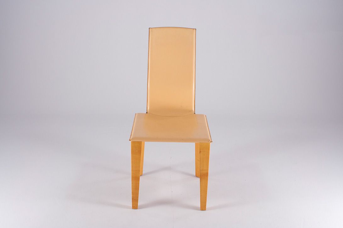 Foto Memphis Style Leather Dining Chair