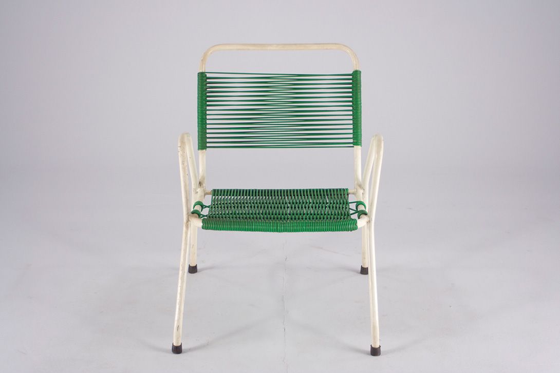 Foto Green Rubber Cord Garden Chair