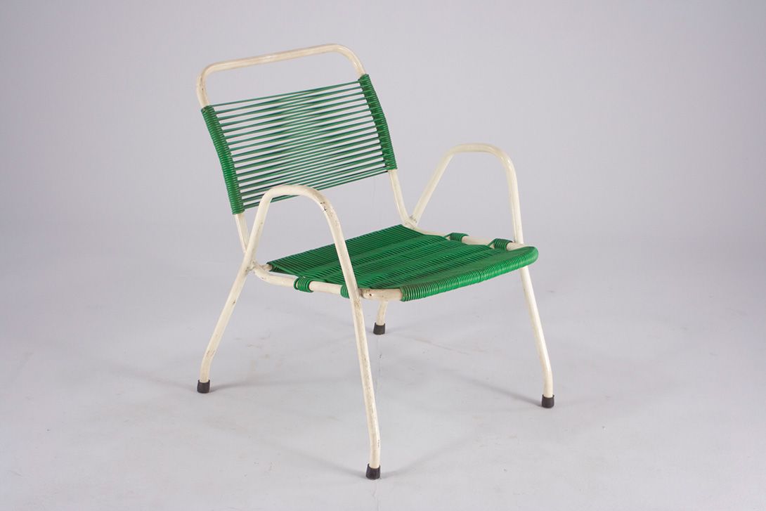 Foto Green Rubber Cord Garden Chair