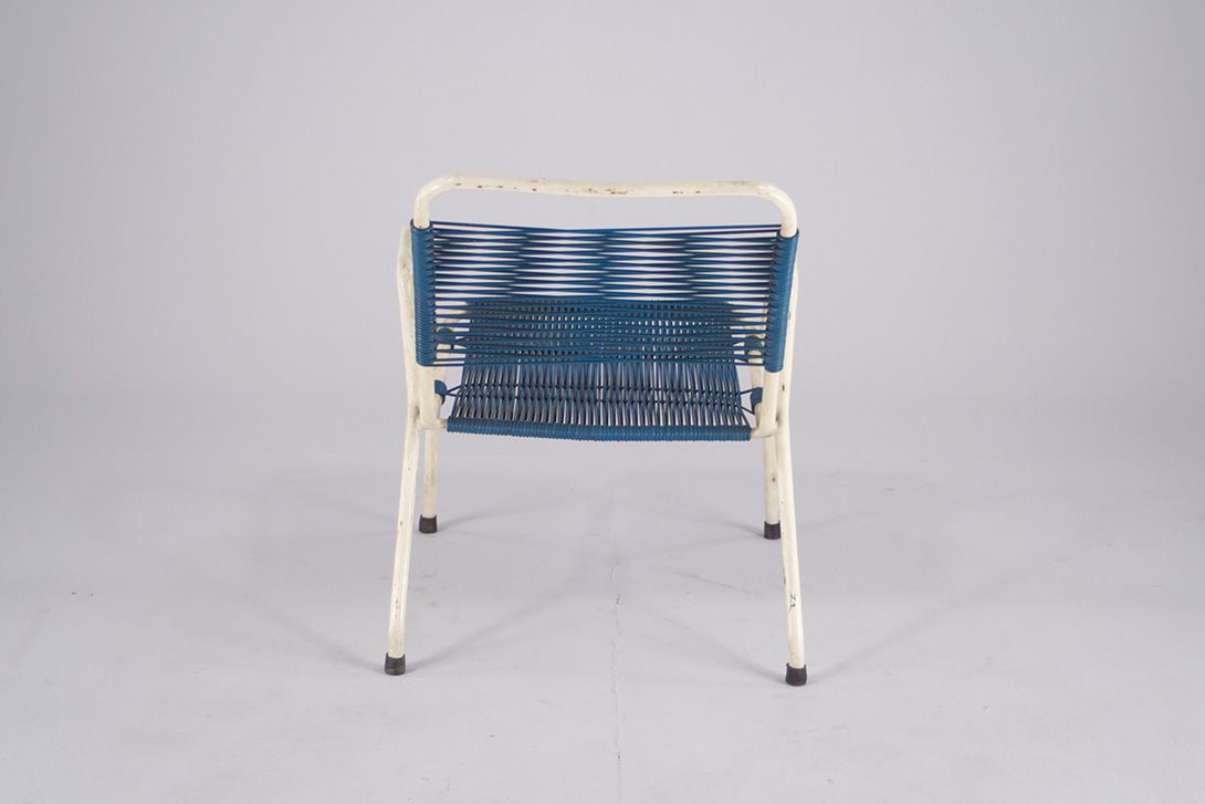 Foto Blue Rubber Cord Garden Chair