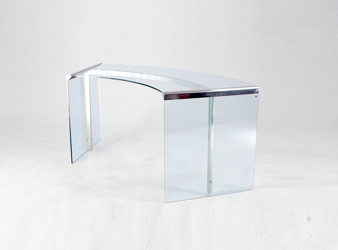 Foto Gallotti and Radice Glass and Chrome Desk h75x167x63