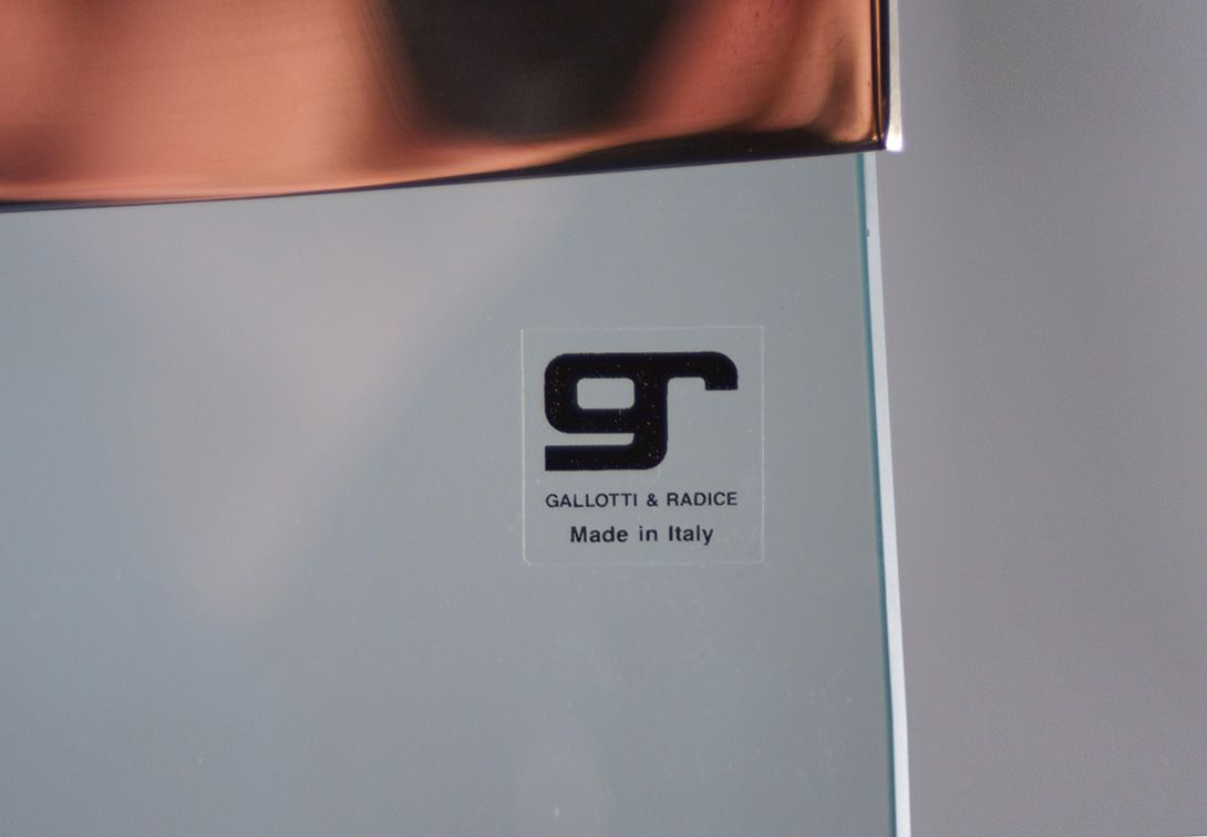 Foto Gallotti and Radice Glass and Chrome Side Desk Drawer h66x45x40