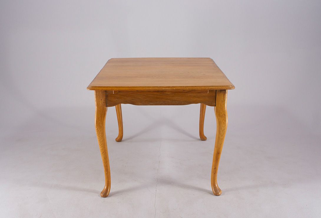 Foto Cherry Wooden Kitchen Table with Glass Drawer 1910 h77x126x94