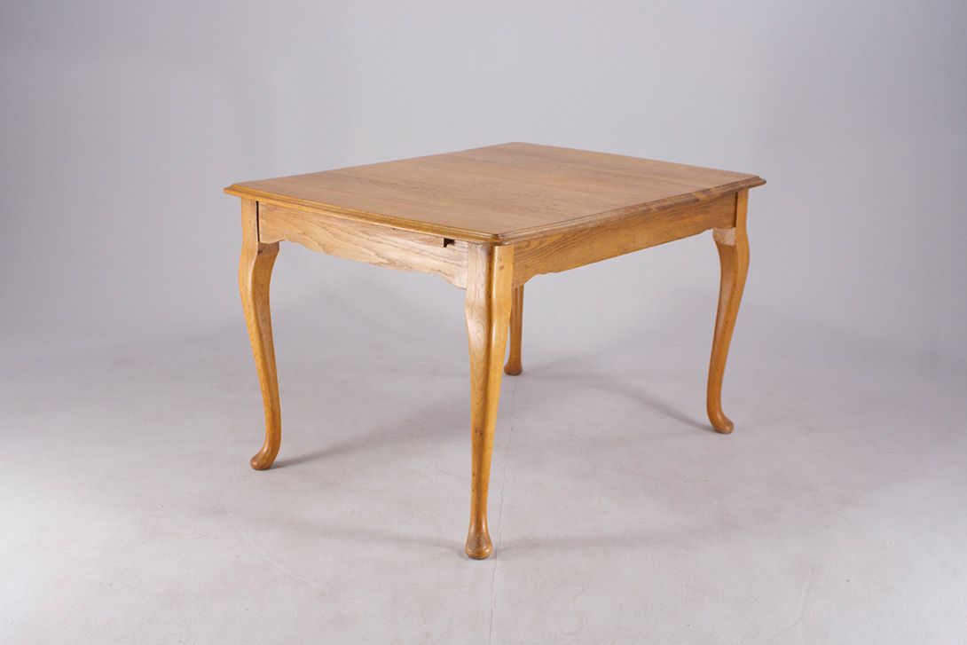 Foto Cherry Wooden Kitchen Table with Glass Drawer 1910 h77x126x94