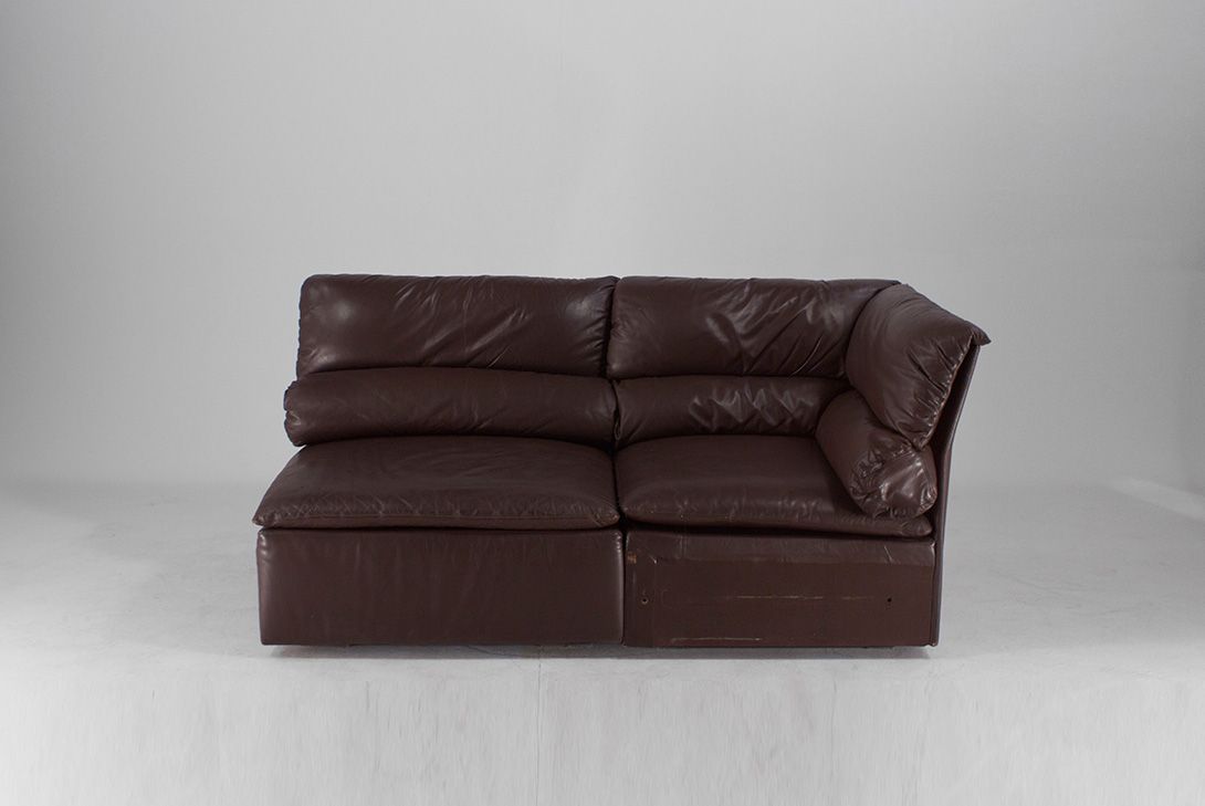 Foto Corner Brown Leather Desede Sofa 1980