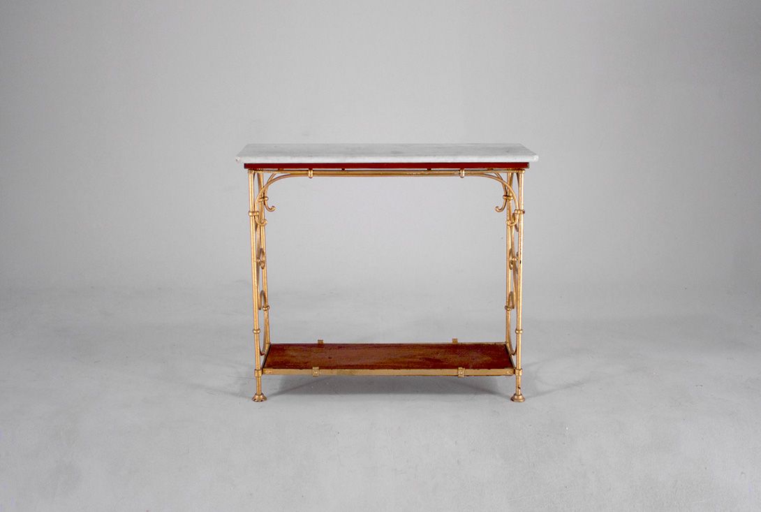 Foto Marble Tray Detailed Side Table h62x72x29