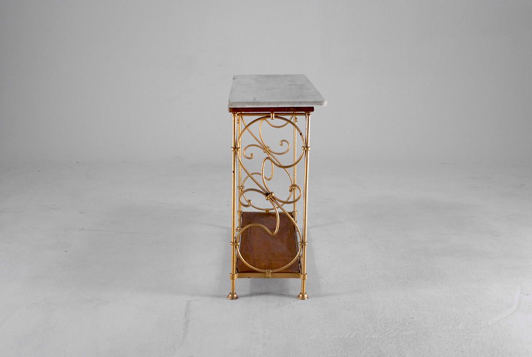 Foto Marble Tray Detailed Side Table h62x72x29