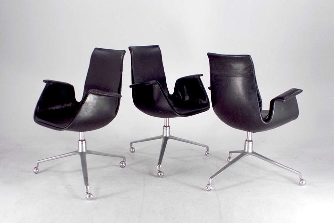 Foto FK 6725 Tulip Chair by Preben Fabricius &#038; Jørgen Kastholm for Kill International black //
