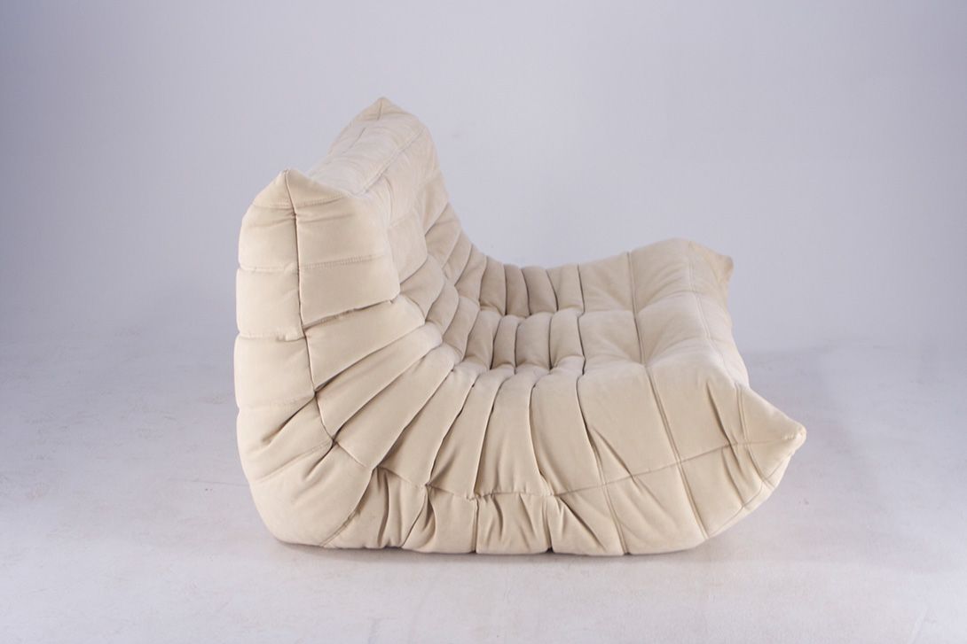 Foto Beige Suede Ligne Roset Sofa Togo