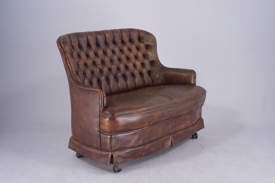 Foto Chesterfield Rusted Leather (two-seater) Sofa