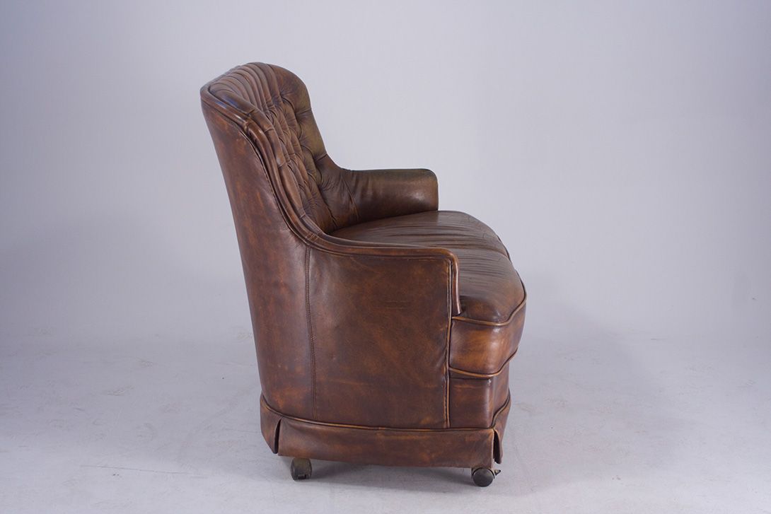 Foto Chesterfield Rusted Leather (two-seater) Sofa
