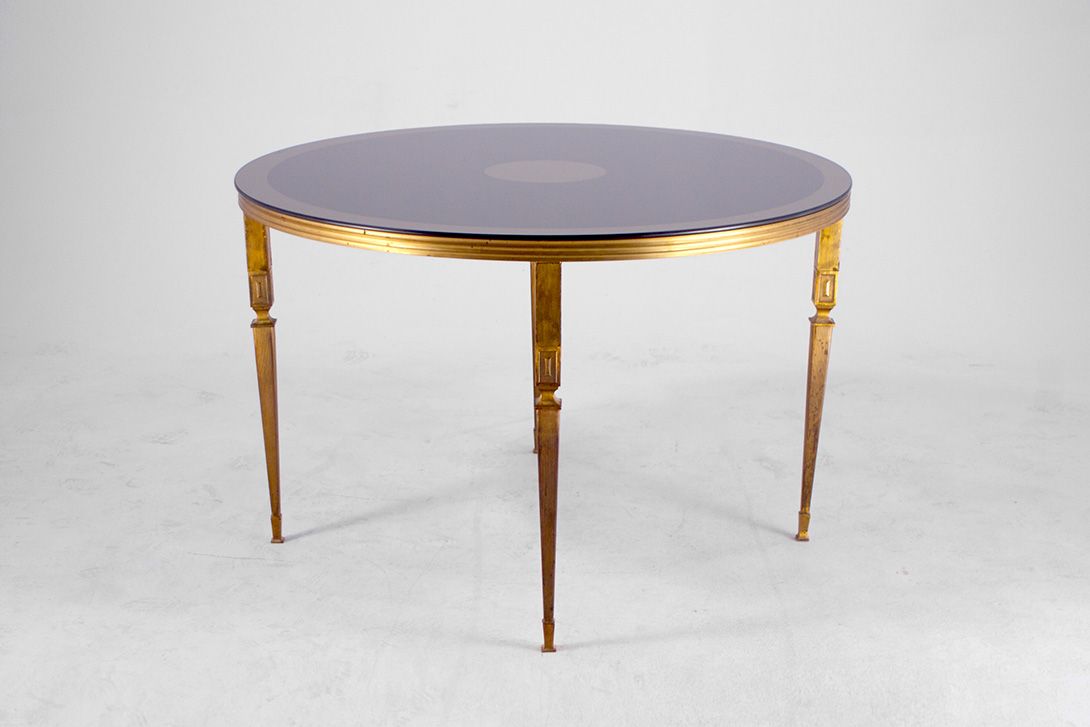Foto Gold Base Round Greek Style Table h65x100
