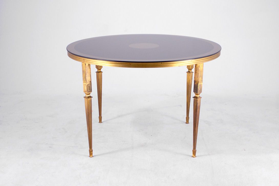 Foto Gold Base Round Greek Style Table h65x100