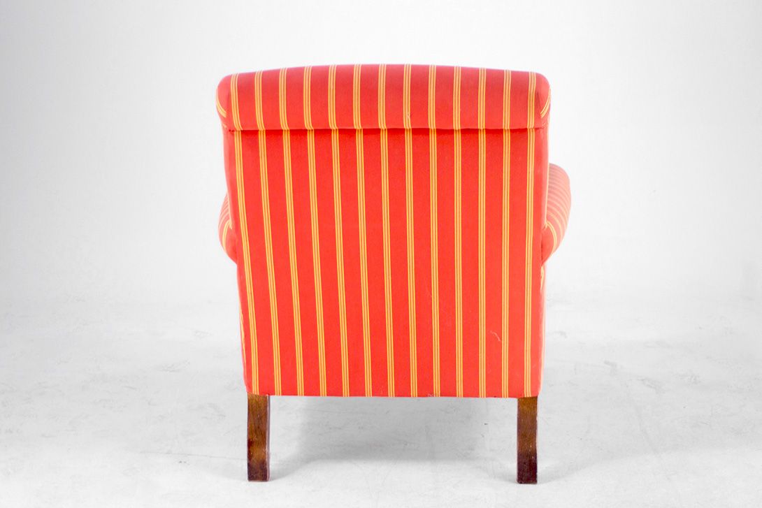 Foto Old Striped Warm Toned Armchair h87x80x90