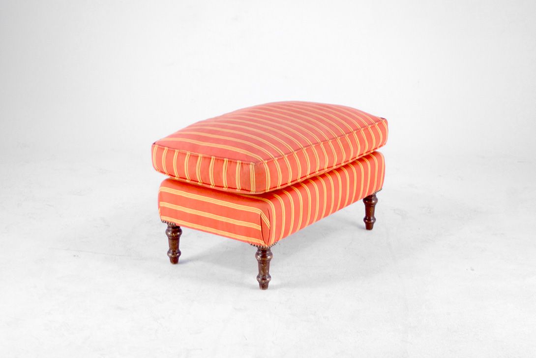 Foto Striped Warm Toned Footrest Chair h42x80x47