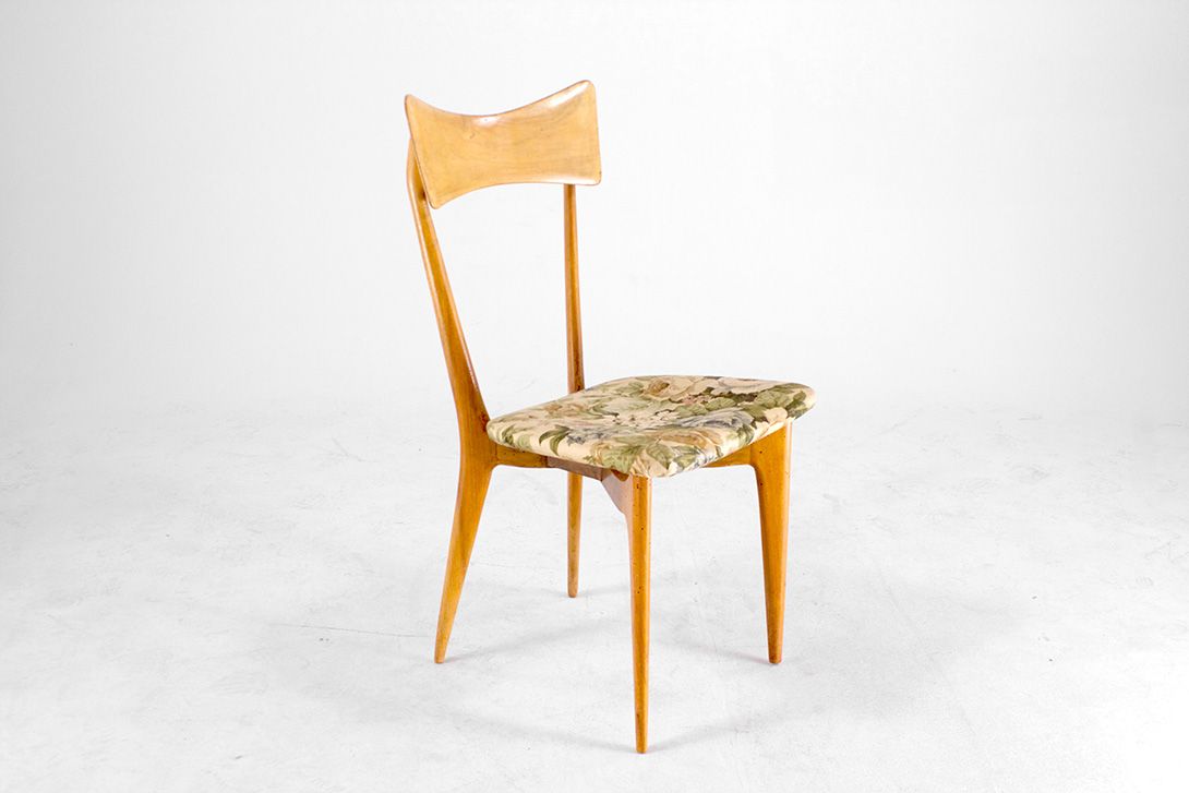 Foto Dining Chair with Floral Print Seater Italy 1956