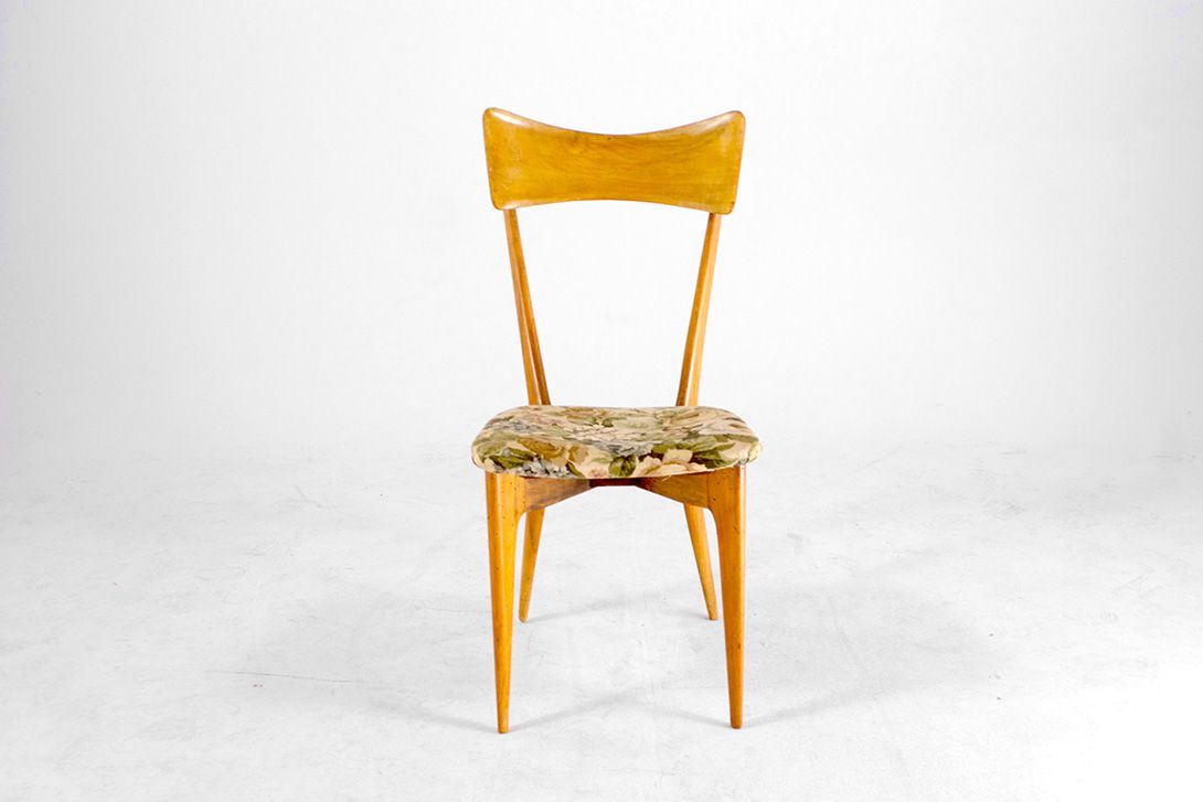 Foto Dining Chair with Floral Print Seater Italy 1956