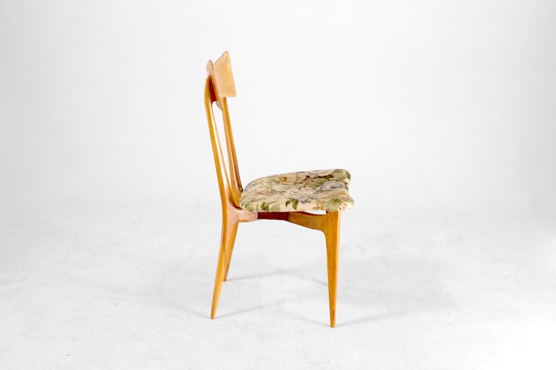 Foto Dining Chair with Floral Print Seater Italy 1956