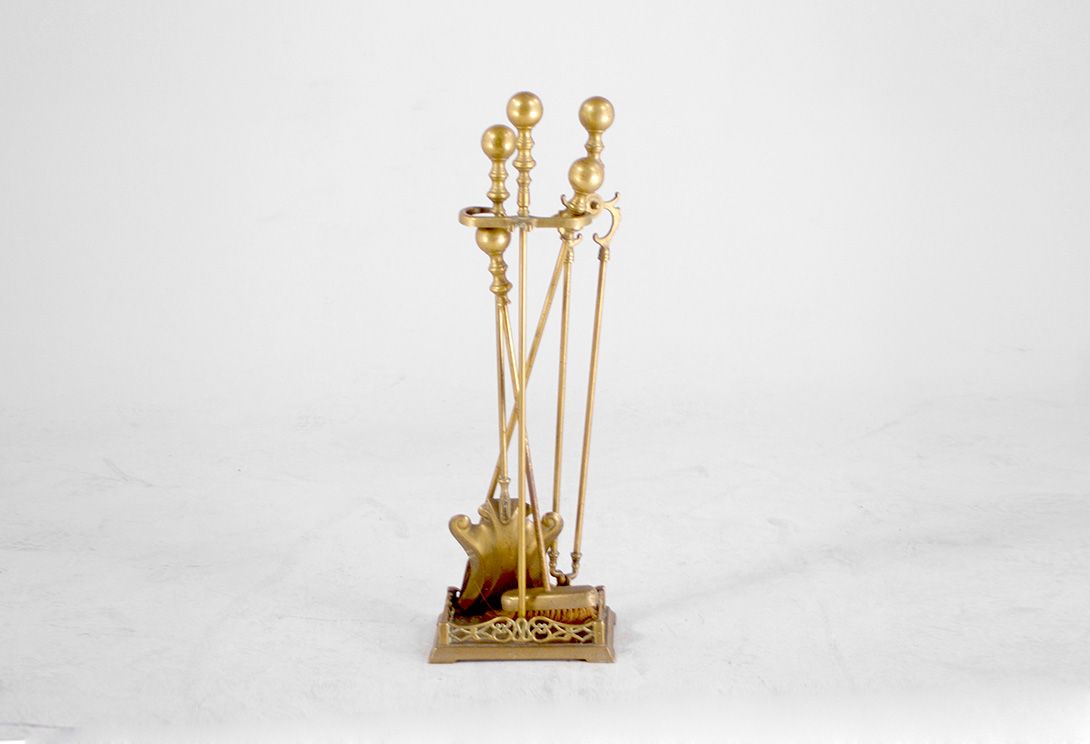 Foto Antique Fireplace Tools Set Germany 1910