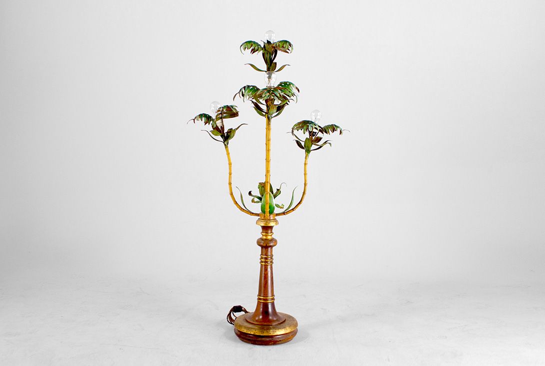 Foto Colonial Floor Lamp Palm Tree h150
