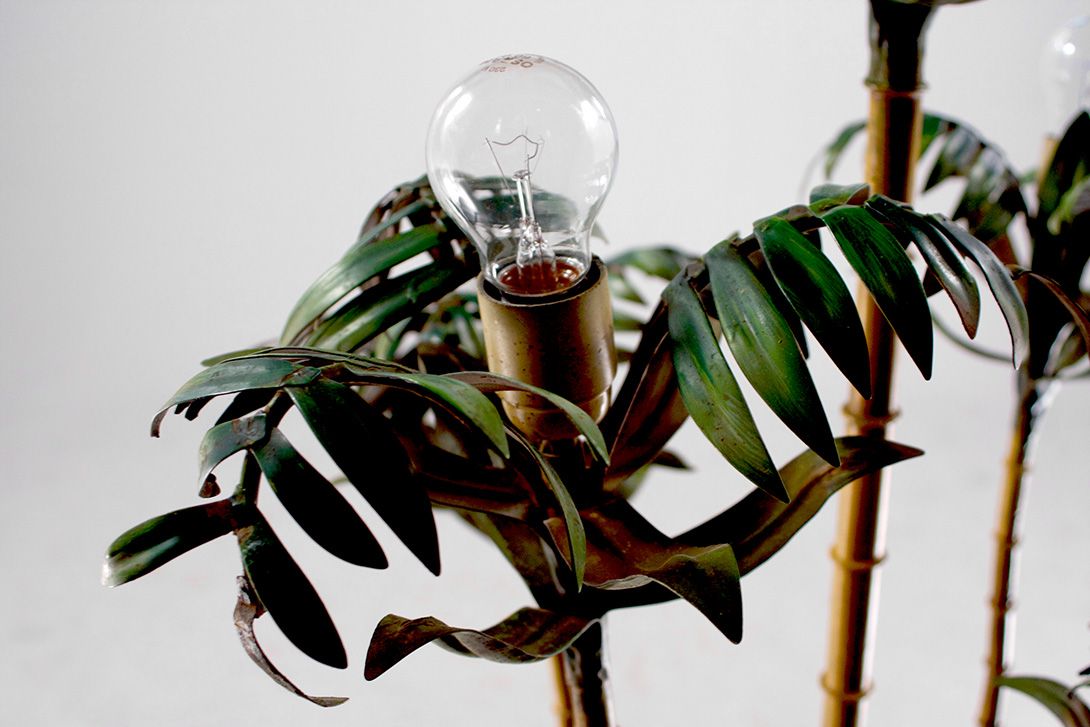 Foto Colonial Floor Lamp Palm Tree h150