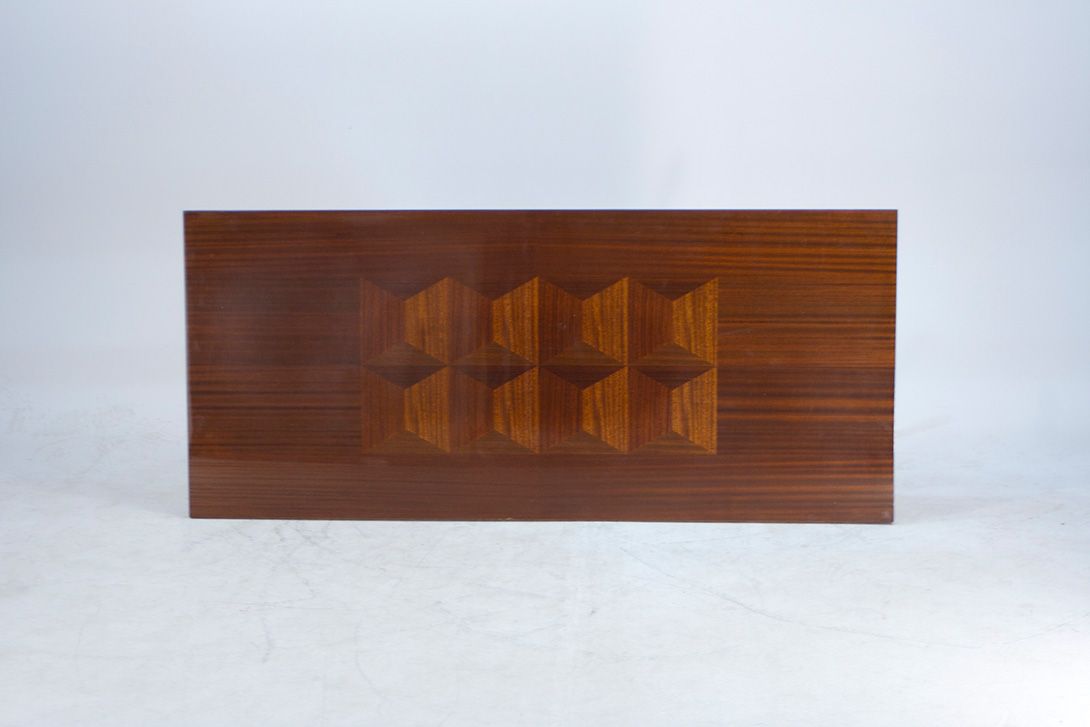 Foto Adjustable Height Wooden Coffee Table Germany 1959 h53x160x70