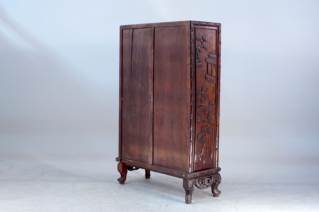 Foto Chinese Mahogany Antique Cabinet 1890