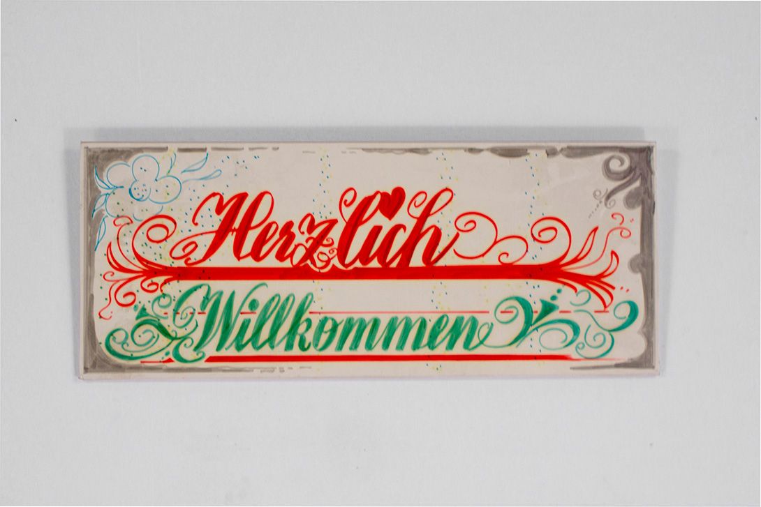 Foto Cappa Sign Herzlich Willkommen 22C1