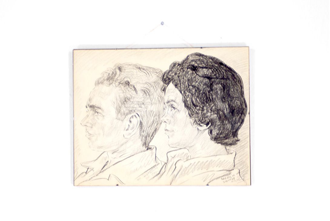 Foto Scribbled Couple Germany 1973 h30x40