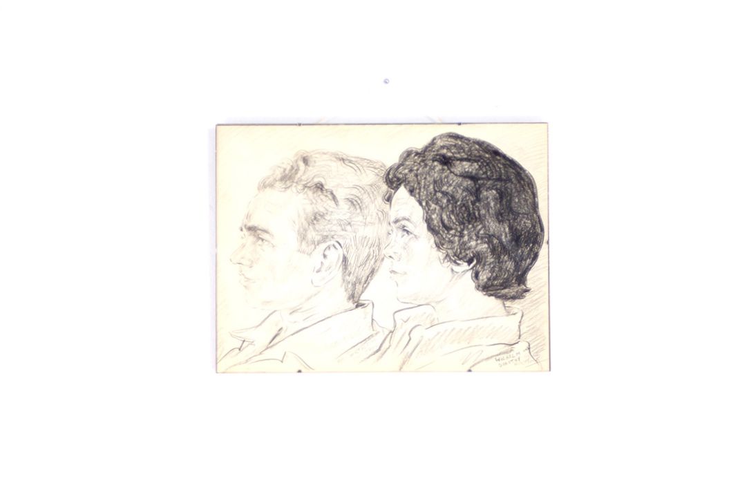 Foto Scribbled Couple Germany 1973 h30x40