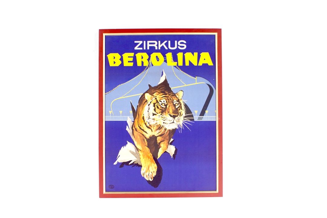 Foto Zirkus Berolina Tiger Poster Framed 38C7